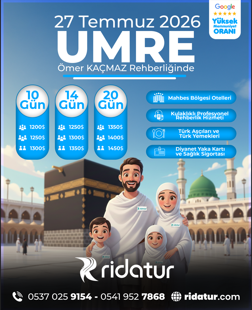 27 Temmuz Ekonomik Umre Paketi