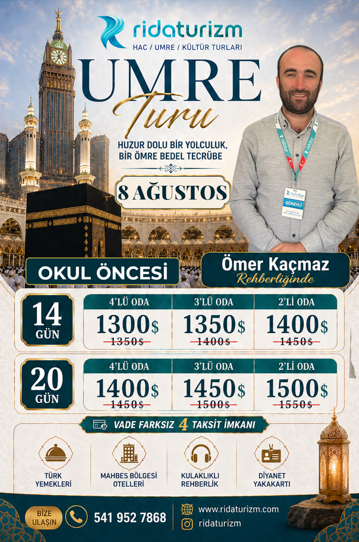8 Ağustos Umre Programı